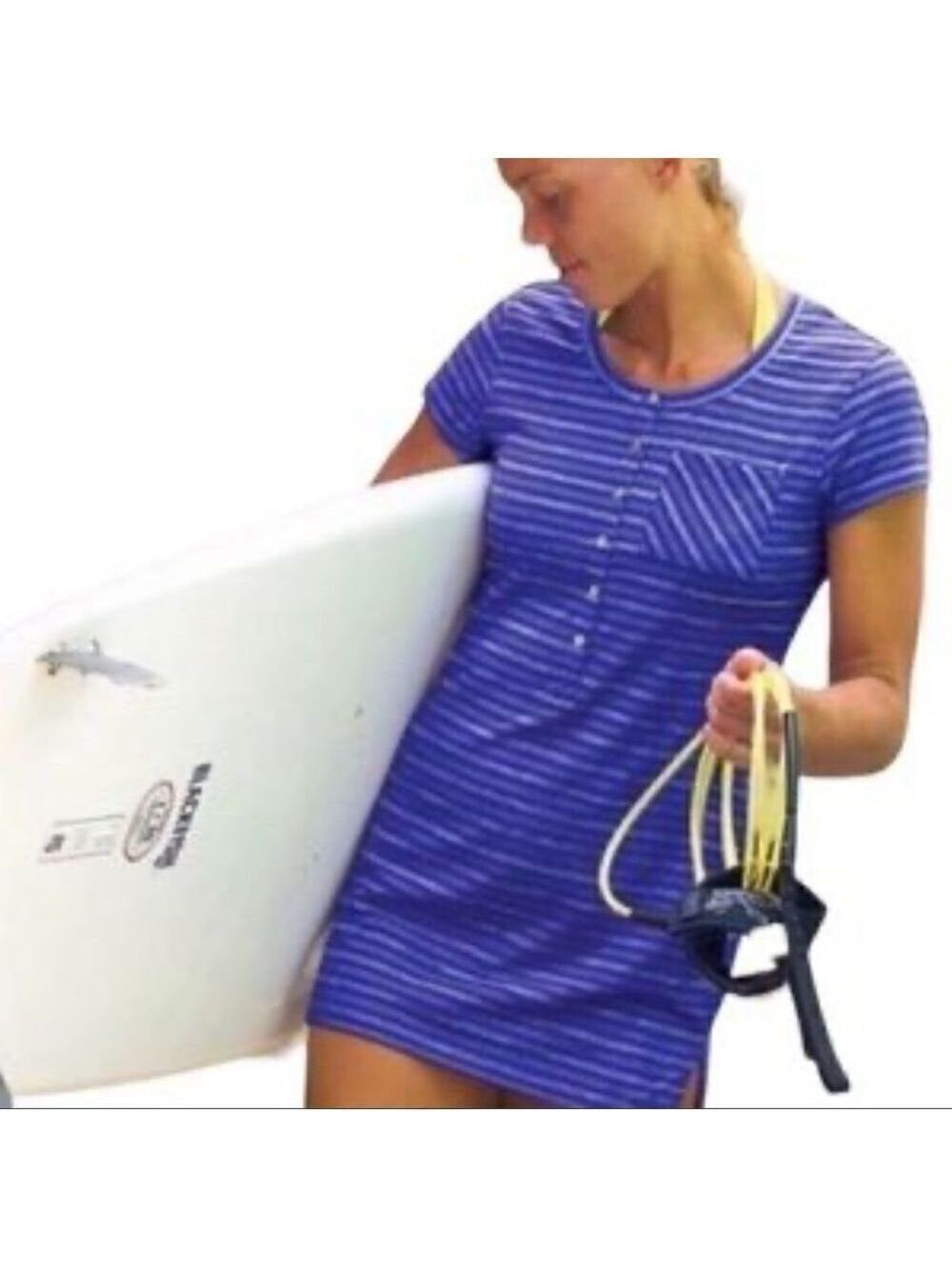 Title Nine Selkie Striped Short Sleeve Tunic Dress